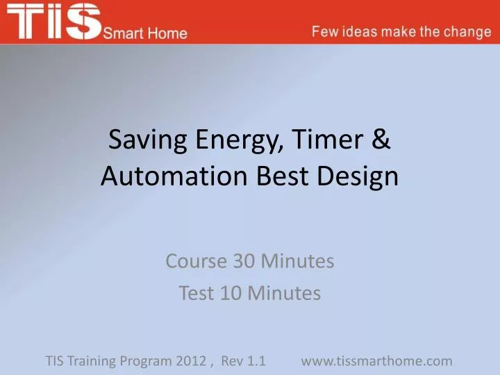 saving energy timer automation best design