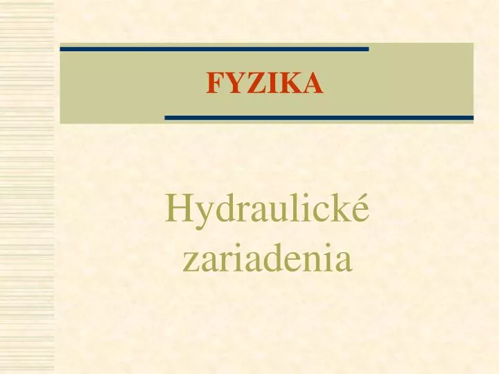 fyzika