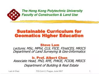 The Hong Kong Polytechnic University Faculty of Construction &amp; Land Use