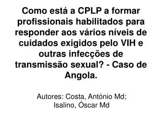 autores costa ant nio md isalino scar md