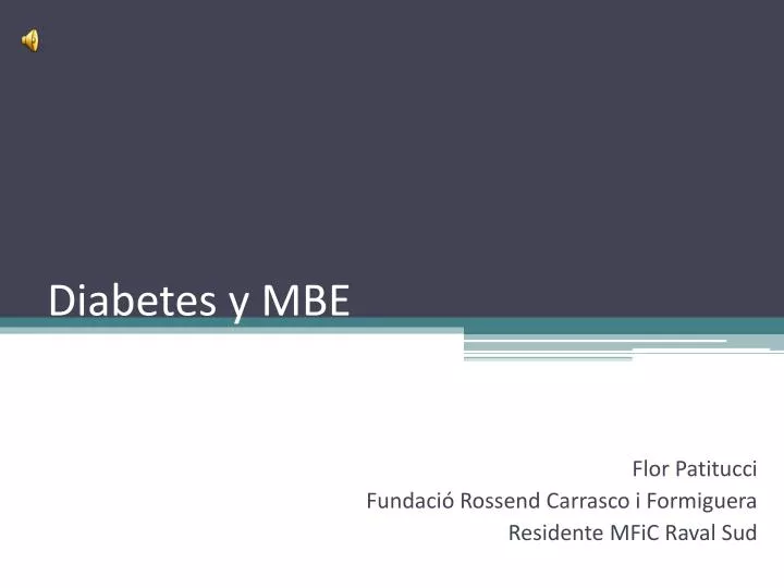 diabetes y mbe