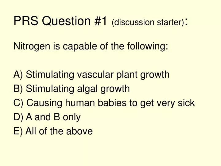 prs question 1 discussion starter