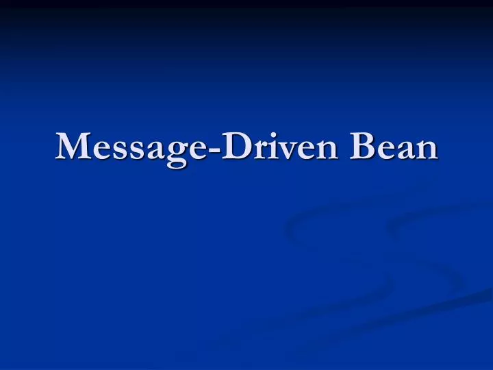 message driven bean