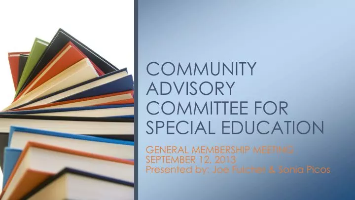 community advisory committee for special education