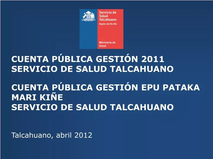 cuenta p blica gesti n 2011 servicio de salud talcahuano