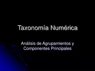 taxonom a num rica