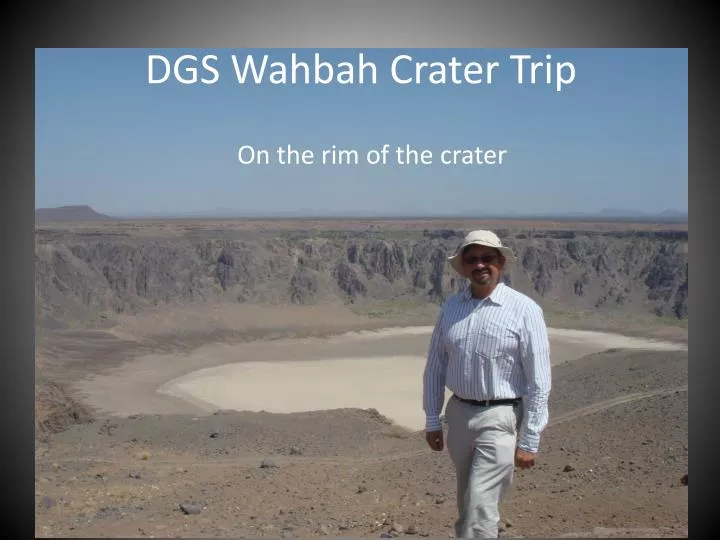 on the rim of the crater