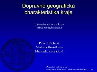 dopravn geografick charakteristika kraje