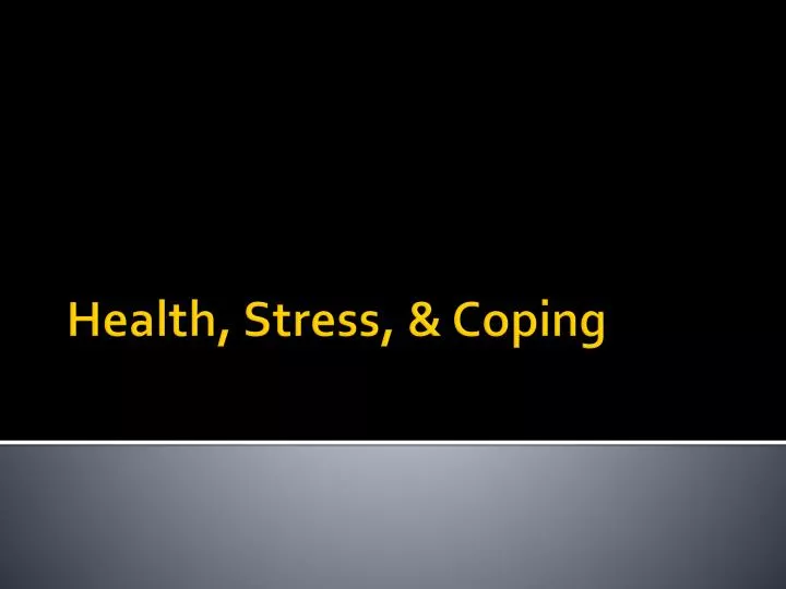 health stress coping