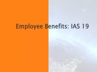 Employee Benefits: IAS 19