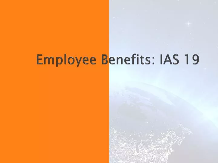 employee benefits ias 19