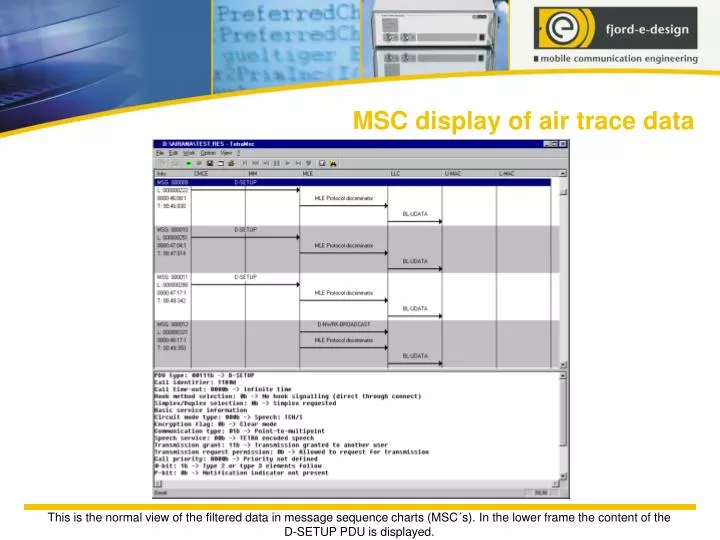 msc display of air trace data