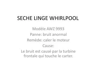 seche linge whirlpool