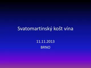 svatomartinsk ko t v na