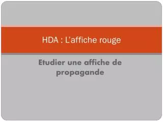 hda l affiche rouge