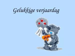gelukkige verjaardag