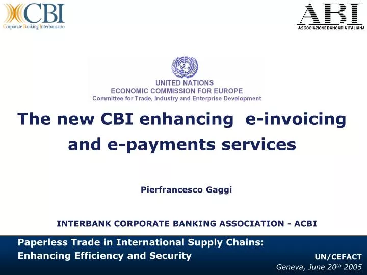 the new cbi enhancing e invoicing and e payments services