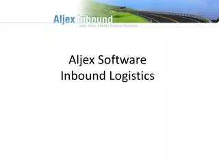 Aljex Software Inbound Logistics