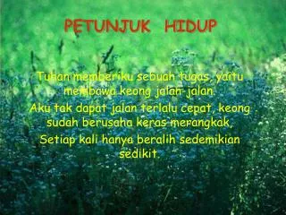 petunjuk hidup