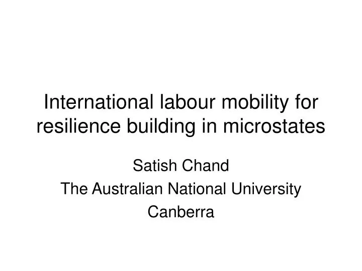 international labour mobility for resilience building in microstates