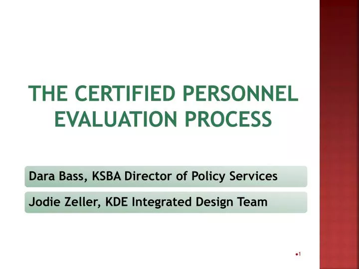 the certified personnel evaluation process
