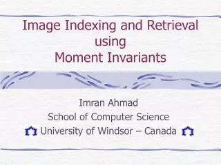 Image Indexing and Retrieval using Moment Invariants