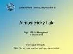 Atmosférický tlak - slide 1
