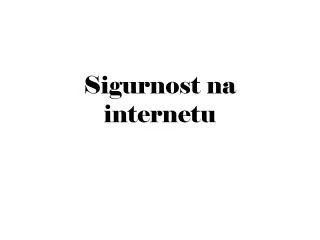 sigurnost na internetu