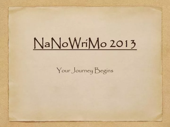 nanowrimo 2013