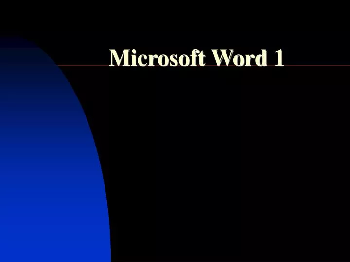microsoft word 1