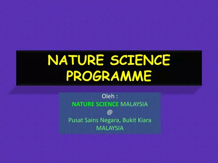 nature science programme