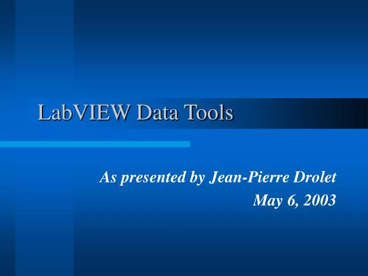 labview data tools