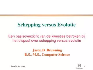 schepping versus evolutie