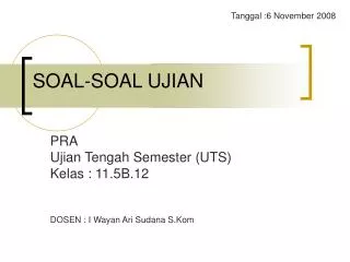 soal soal ujian