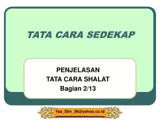 tata cara sedekap