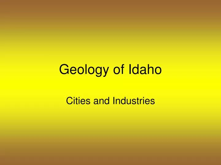 geology of idaho