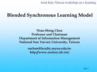 Blended Synchronous Learning Model