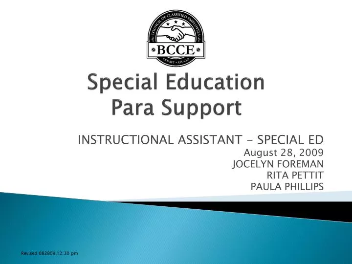 special education para support