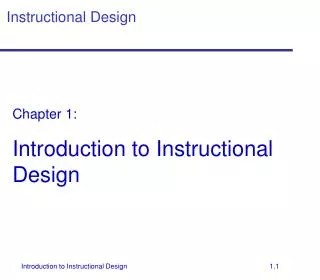 Instructional Design