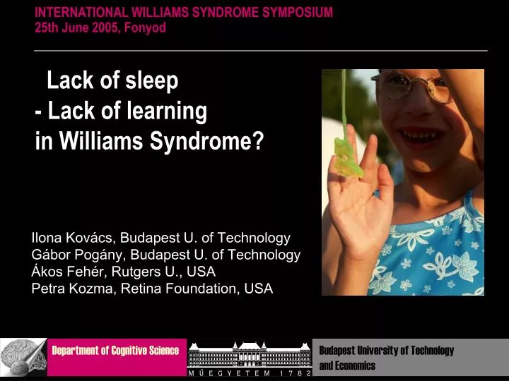 lack of sleep lack of learning in williams syndrome