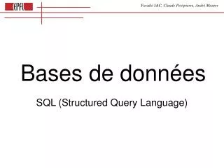 bases de donn es