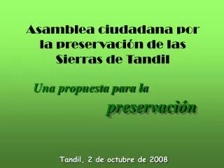 una propuesta para la