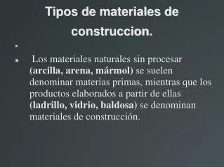 tipos de materiales de construccion