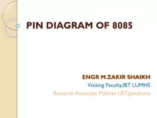 PIN DIAGRAM OF 8085