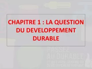 chapitre 1 la question du developpement durable