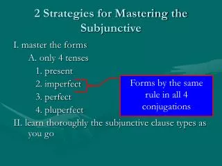 2 Strategies for Mastering the Subjunctive