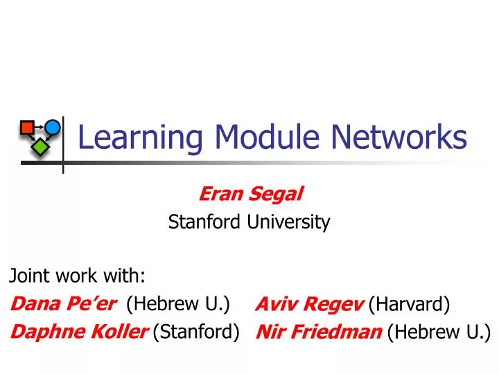 learning module networks