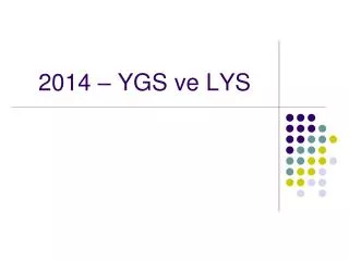 2014 ygs ve lys