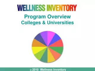 Program Overview Colleges &amp; Universities