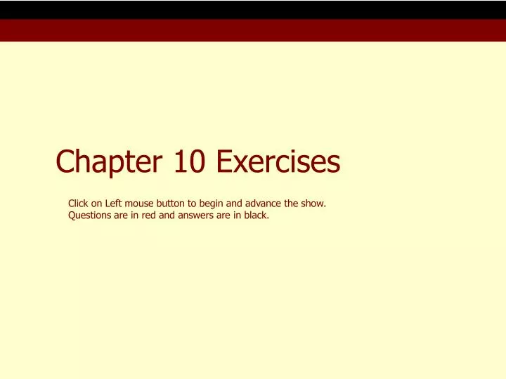 chapter 10 exercises